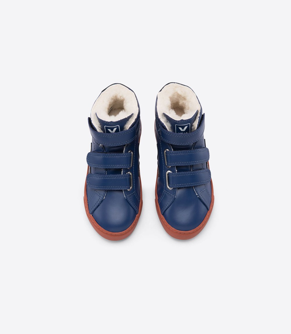 Veja Trainers Kids Blue - Esplar Mid Fured - ZLTB-21879